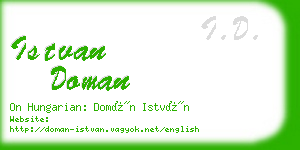 istvan doman business card